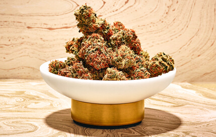 plate of cannabis flower